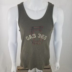 GAS T-Shirt Sleeveless Navy Green Muscle Shirt